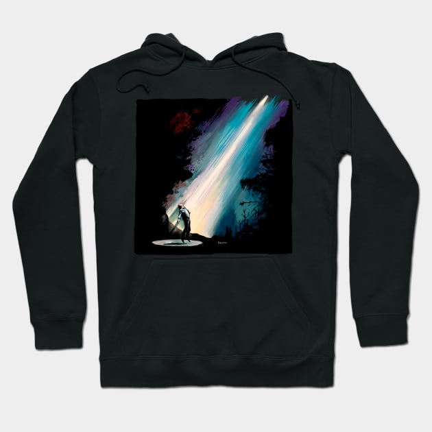 Fire in the Sky Illustration Hoodie by burrotees